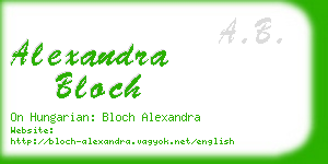 alexandra bloch business card